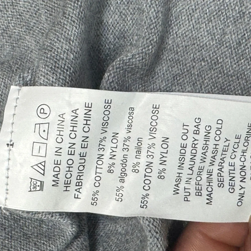 MICHAEL KORS Women's Gray Ribbed Boat Neck Long Sleeve Sweater Size XL‎